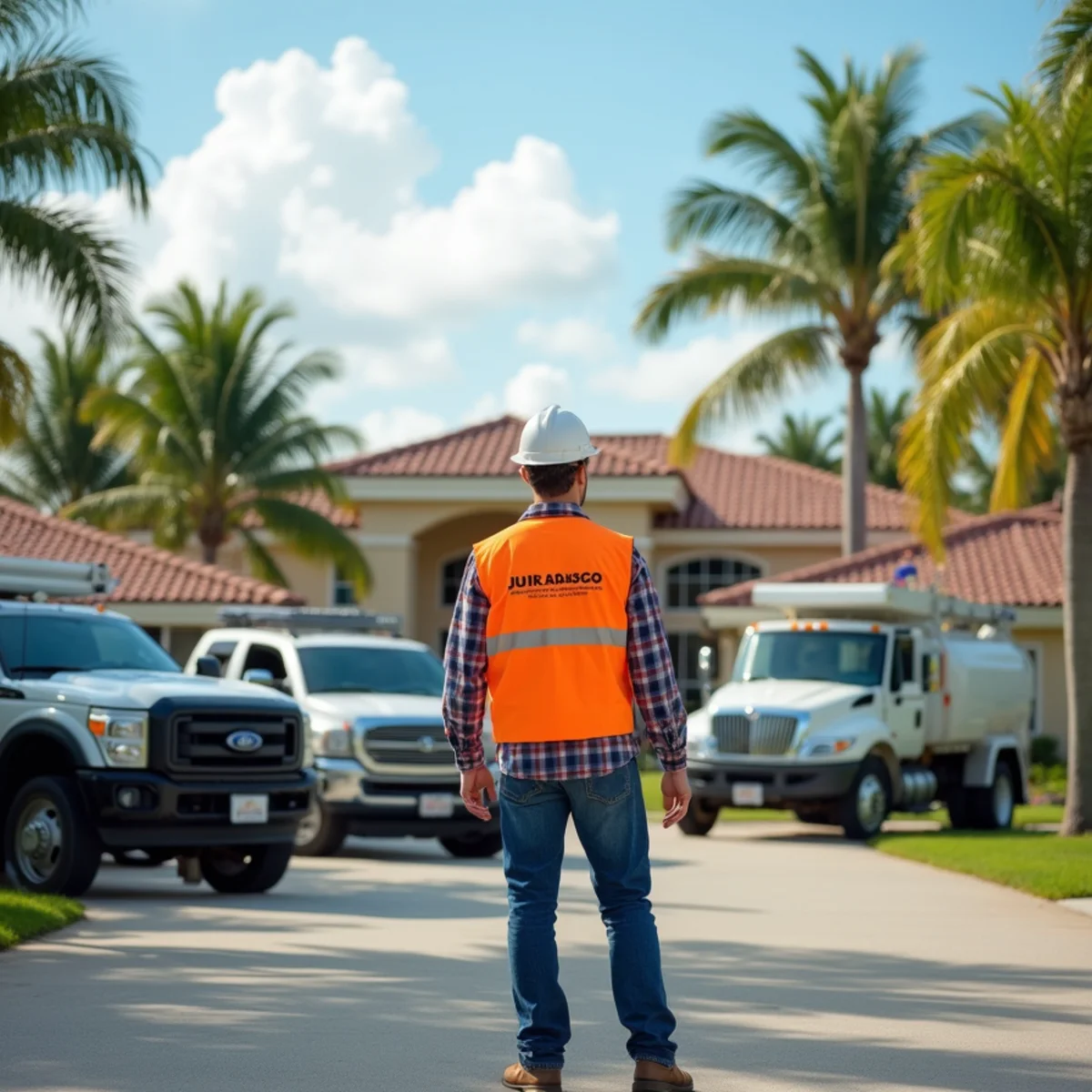 Concrete tile roof matching HOA-approved color palette on a home in Coral Springs, Florida