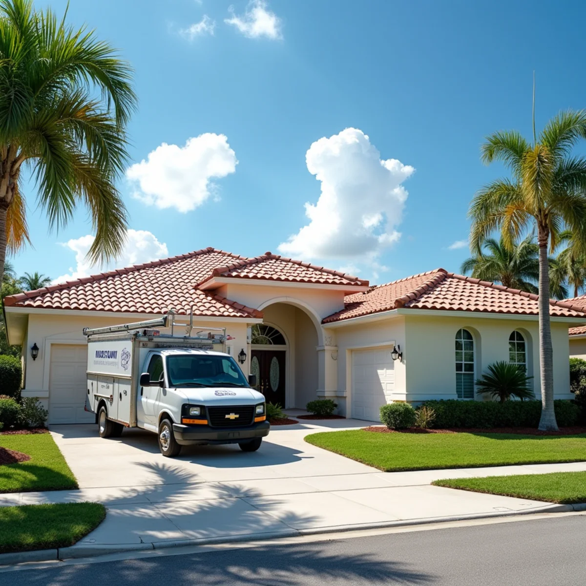 Finished tile roof on a Boca Raton home from a five-star Mighty Dog Roofing project